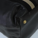 BALLY Tote Bag Leather Black Silver Gold Auth bs19767-16