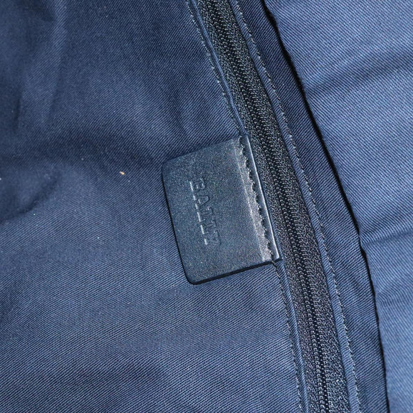 BALLY Tote Bag Leather Black Silver Gold Auth bs19767