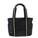 BALLY Tote Bag Leather Black Silver Gold Auth bs19767-2