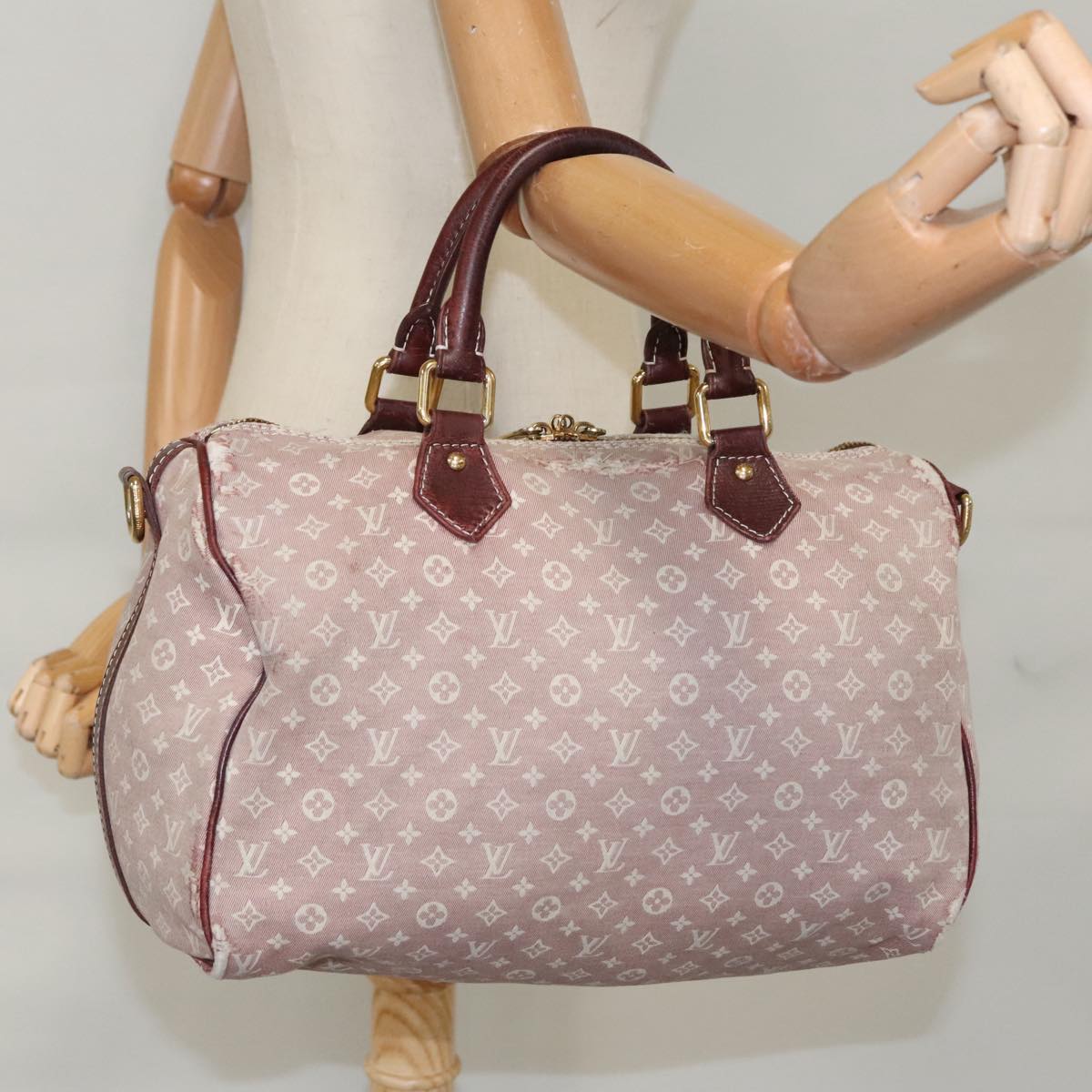 LOUIS VUITTON Idylle Speedy Bandouliere 30 Bag 2way Sepia M56704 LV Auth bs19803