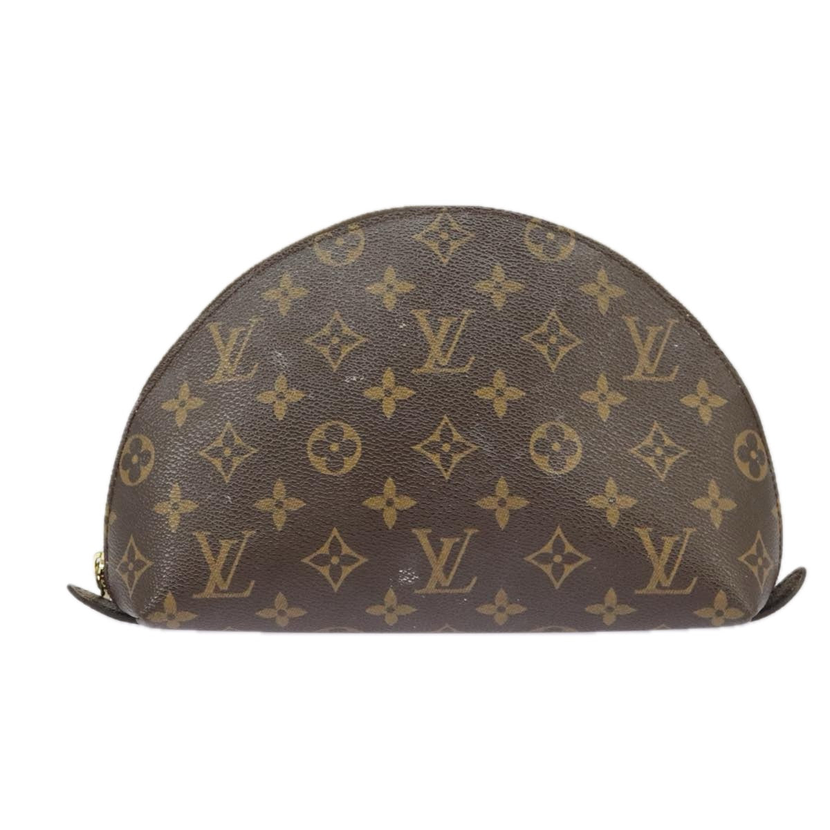 LOUIS VUITTON Monogram Trousse Demi Ronde Cosmetic Pouch M47520 LV Auth bs19805 - 0