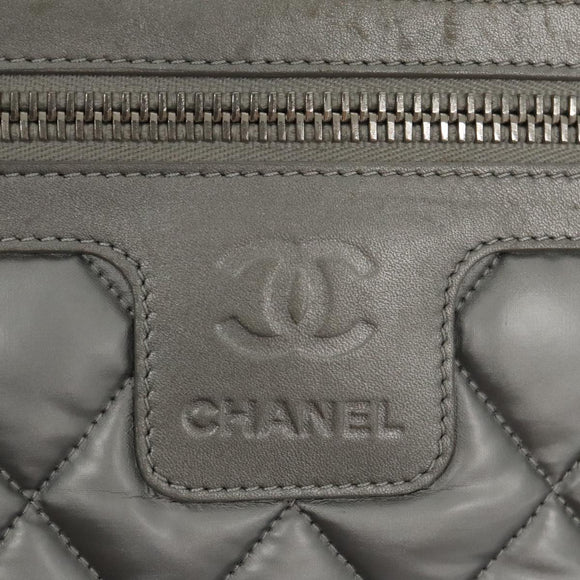 CHANEL Coco Cocoon Shoulder Bag Silver CC Auth bs19808