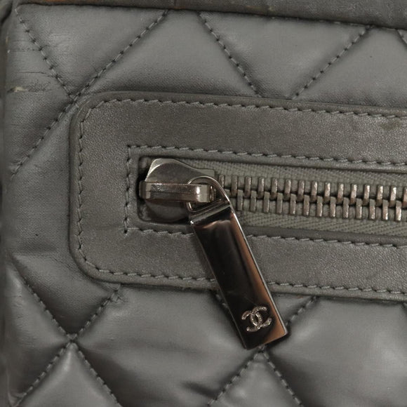 CHANEL Coco Cocoon Shoulder Bag Silver CC Auth bs19808