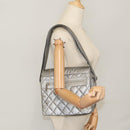 CHANEL Coco Cocoon Shoulder Bag Silver CC Auth bs19808-28