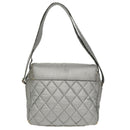 CHANEL Coco Cocoon Shoulder Bag Silver CC Auth bs19808-2