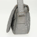 CHANEL Coco Cocoon Shoulder Bag Silver CC Auth bs19808-3
