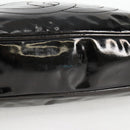 CHANEL Tote Bag Patent Leather Black Gold CC Auth bs19813-13