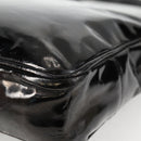 CHANEL Tote Bag Patent Leather Black Gold CC Auth bs19813-17