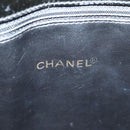 CHANEL Tote Bag Patent Leather Black Gold CC Auth bs19813-18