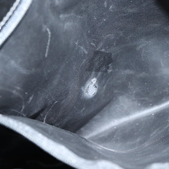 CHANEL Tote Bag Patent Leather Black Gold CC Auth bs19813