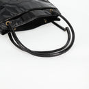 CHANEL Tote Bag Patent Leather Black Gold CC Auth bs19813-7