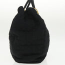 Christian Dior Canage Hand Bag Nylon Black Gold Auth bs19828-4