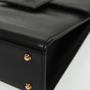 GIVENCHY Hand Bag Leather Black Gold Auth bs19834-9