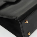 GIVENCHY Hand Bag Leather Black Gold Auth bs19834-14