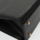 GIVENCHY Hand Bag Leather Black Gold Auth bs19834-16