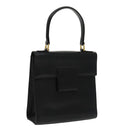 GIVENCHY Hand Bag Leather Black Gold Auth bs19834-1