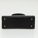 GIVENCHY Hand Bag Leather Black Gold Auth bs19834-5