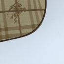 BURBERRY Nova Check Shoulder Bag Canvas Leather Beige Brown Gold Auth bs19838-15