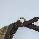 BURBERRY Nova Check Shoulder Bag Canvas Leather Beige Brown Gold Auth bs19838-10