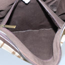BURBERRY Nova Check Shoulder Bag Canvas Leather Beige Brown Gold Auth bs19838-19
