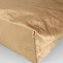 PRADA Tote Bag Satin Gold Tone Gold Auth bs19851-15