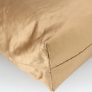 PRADA Tote Bag Satin Gold Tone Gold Auth bs19851-16