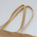 PRADA Tote Bag Satin Gold Tone Gold Auth bs19851-8