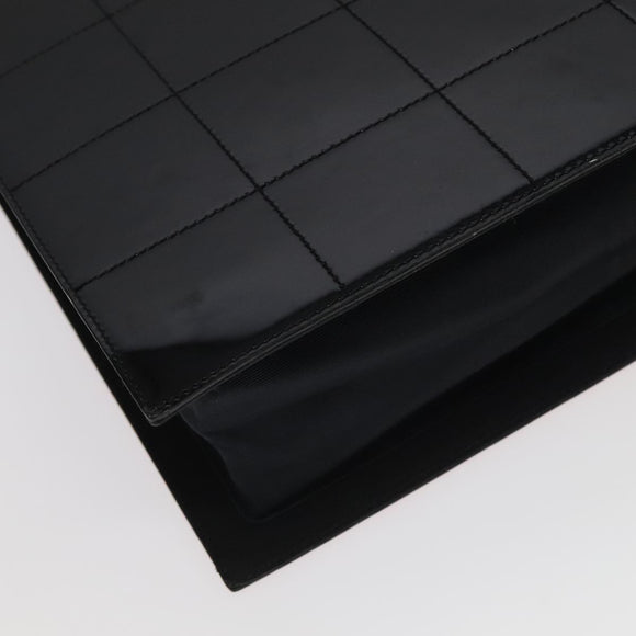 CHANEL Mademoiselle Choco Bar line Tote Bag Leather Red CC Auth bs19852V