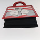 CHANEL Mademoiselle Choco Bar line Tote Bag Leather Red CC Auth bs19852V-5