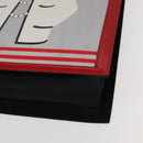 CHANEL Mademoiselle Choco Bar line Tote Bag Leather Red CC Auth bs19852V-8