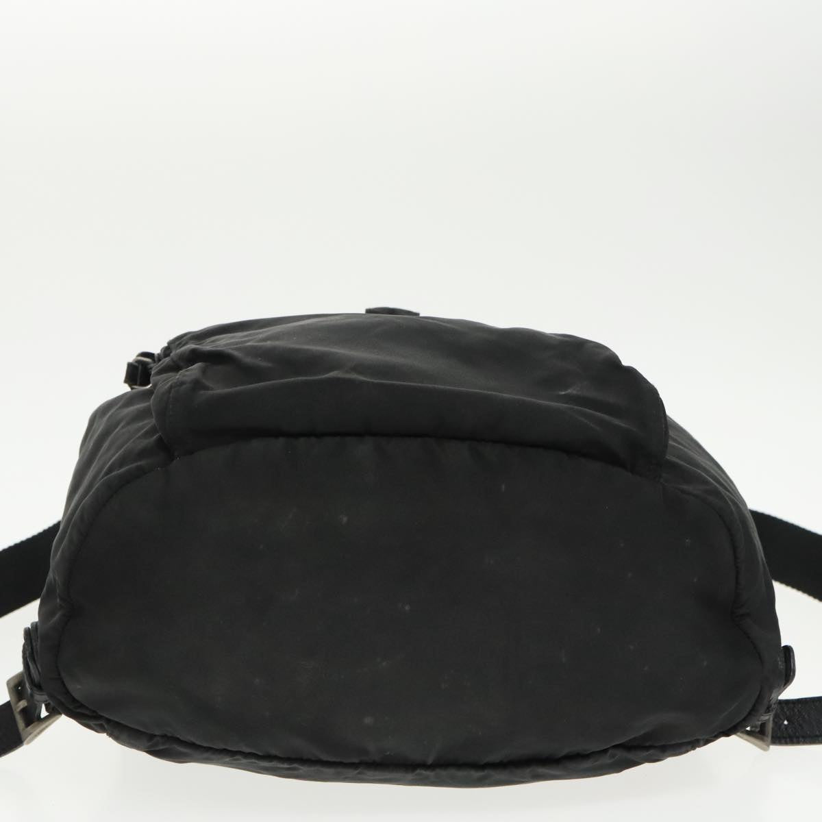 PRADA Backpack Nylon Black Silver Auth bs19860