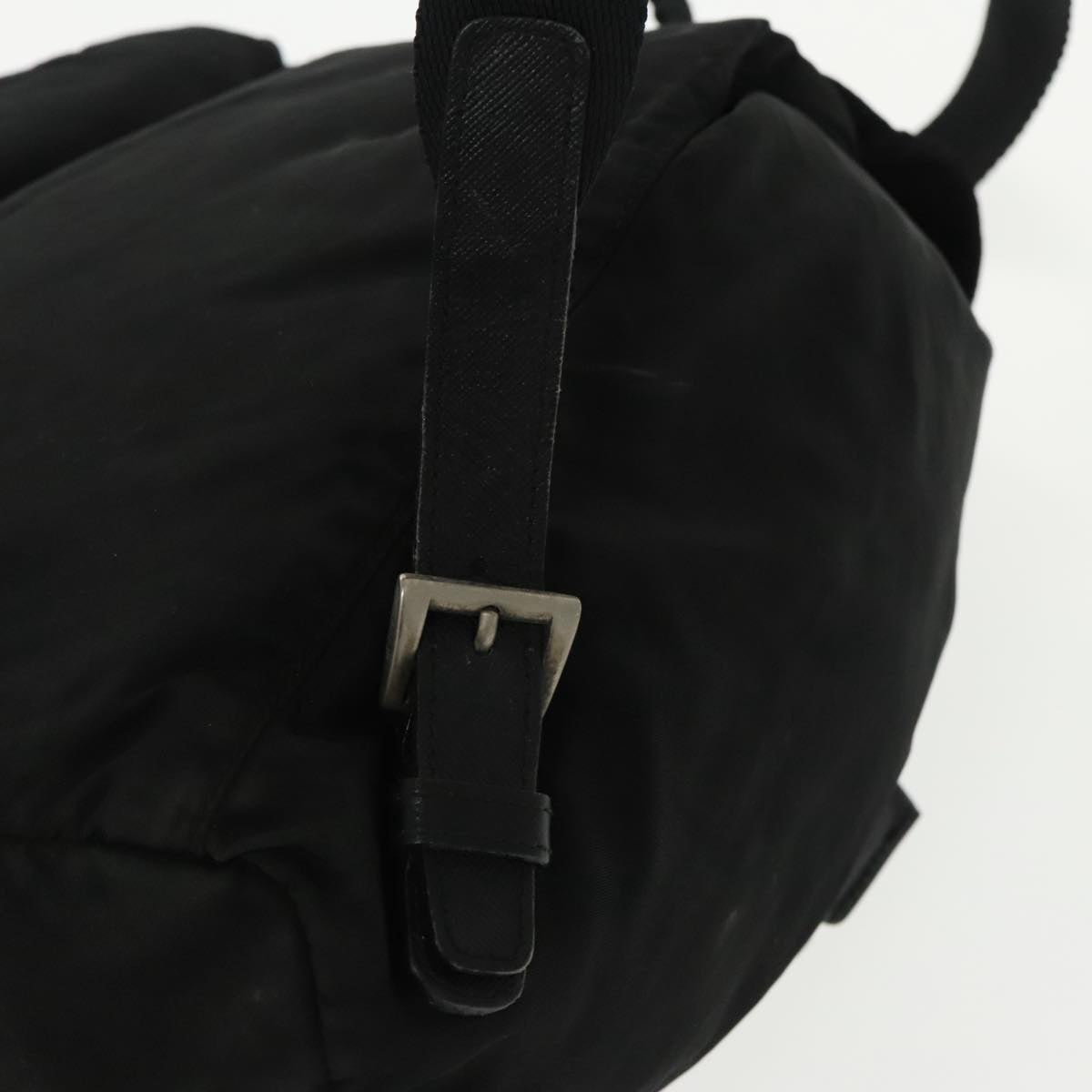 PRADA Backpack Nylon Black Silver Auth bs19860