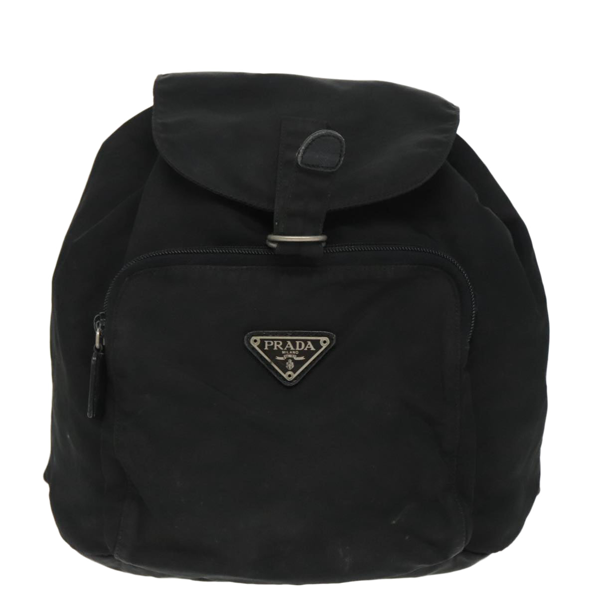 PRADA Backpack Nylon Black Silver Auth bs19860 - 0