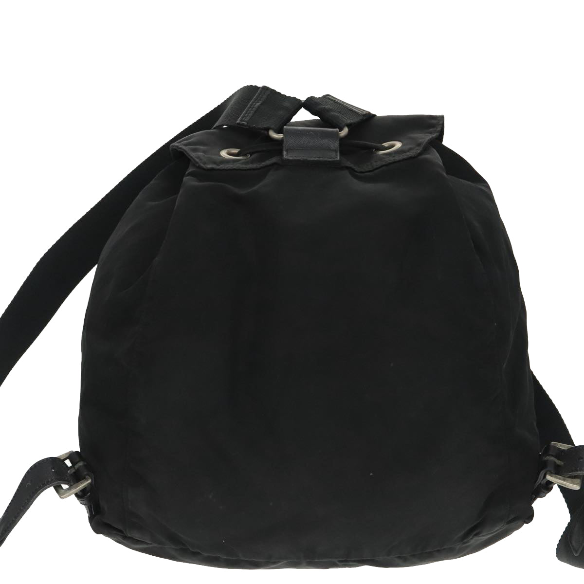 PRADA Backpack Nylon Black Silver Auth bs19860