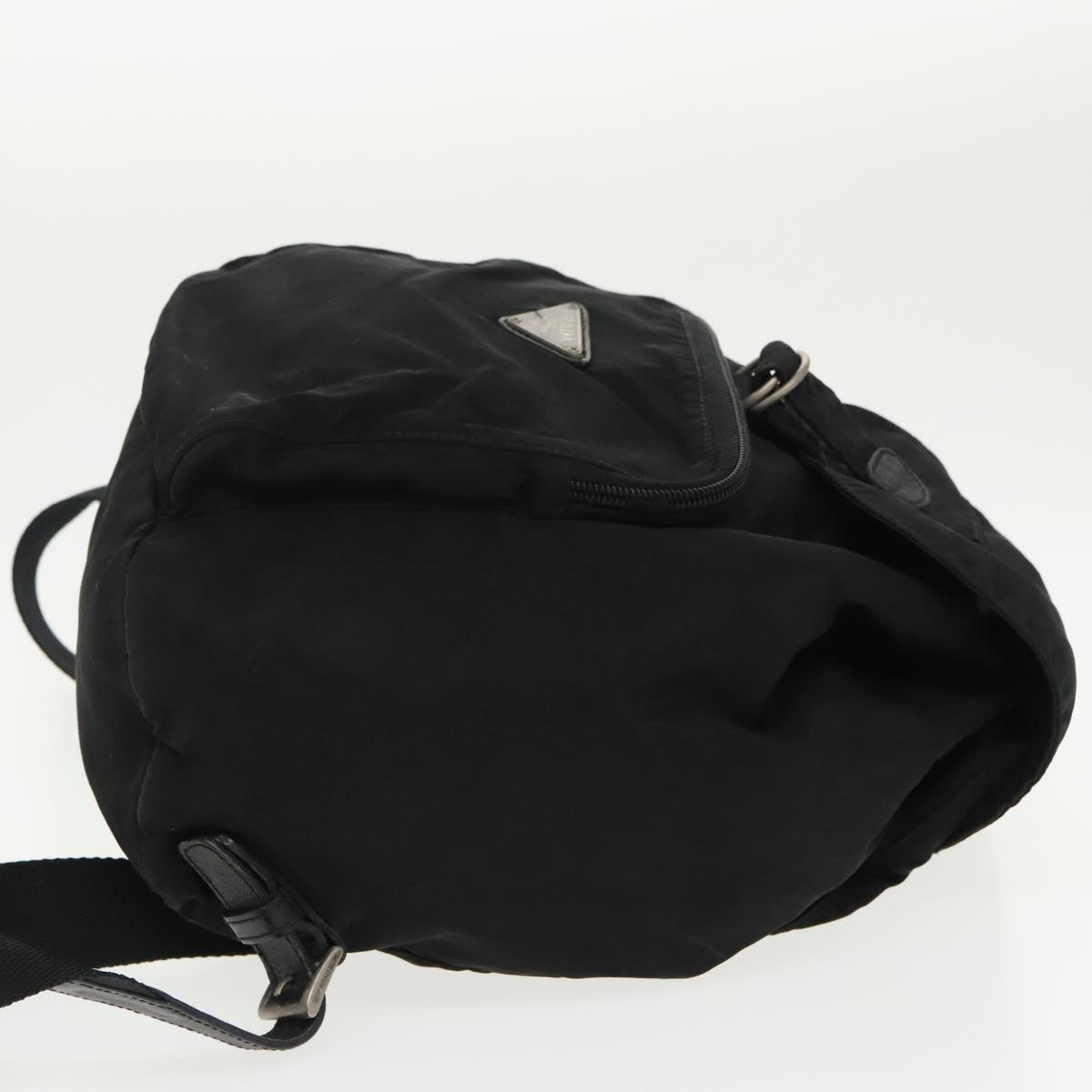 PRADA Backpack Nylon Black Silver Auth bs19860