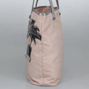 PRADA Tote Bag Nylon Pink Silver Auth bs19866-4