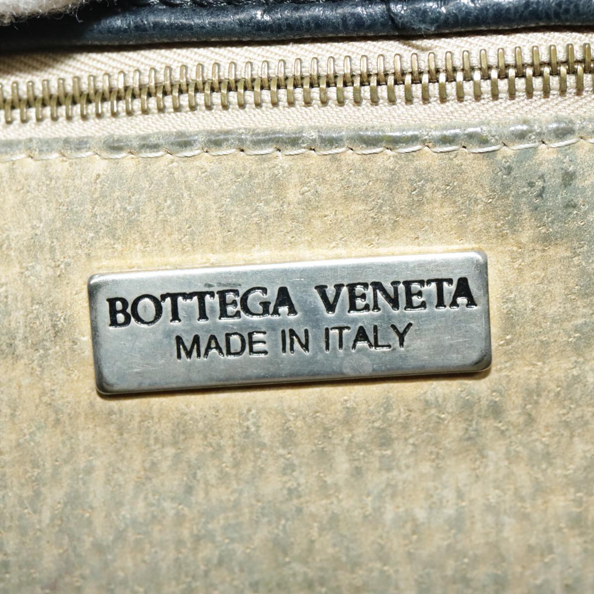 BOTTEGA VENETA INTRECCIATO Shoulder Bag Leather Black Auth bs19879