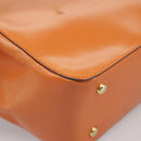 CELINE Shoulder Bag Leather Orange Gold Auth bs19882-10