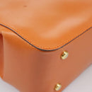CELINE Shoulder Bag Leather Orange Gold Auth bs19882-16