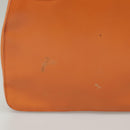 CELINE Shoulder Bag Leather Orange Gold Auth bs19882-3
