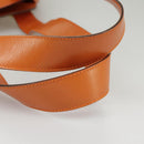 CELINE Shoulder Bag Leather Orange Gold Auth bs19882-9