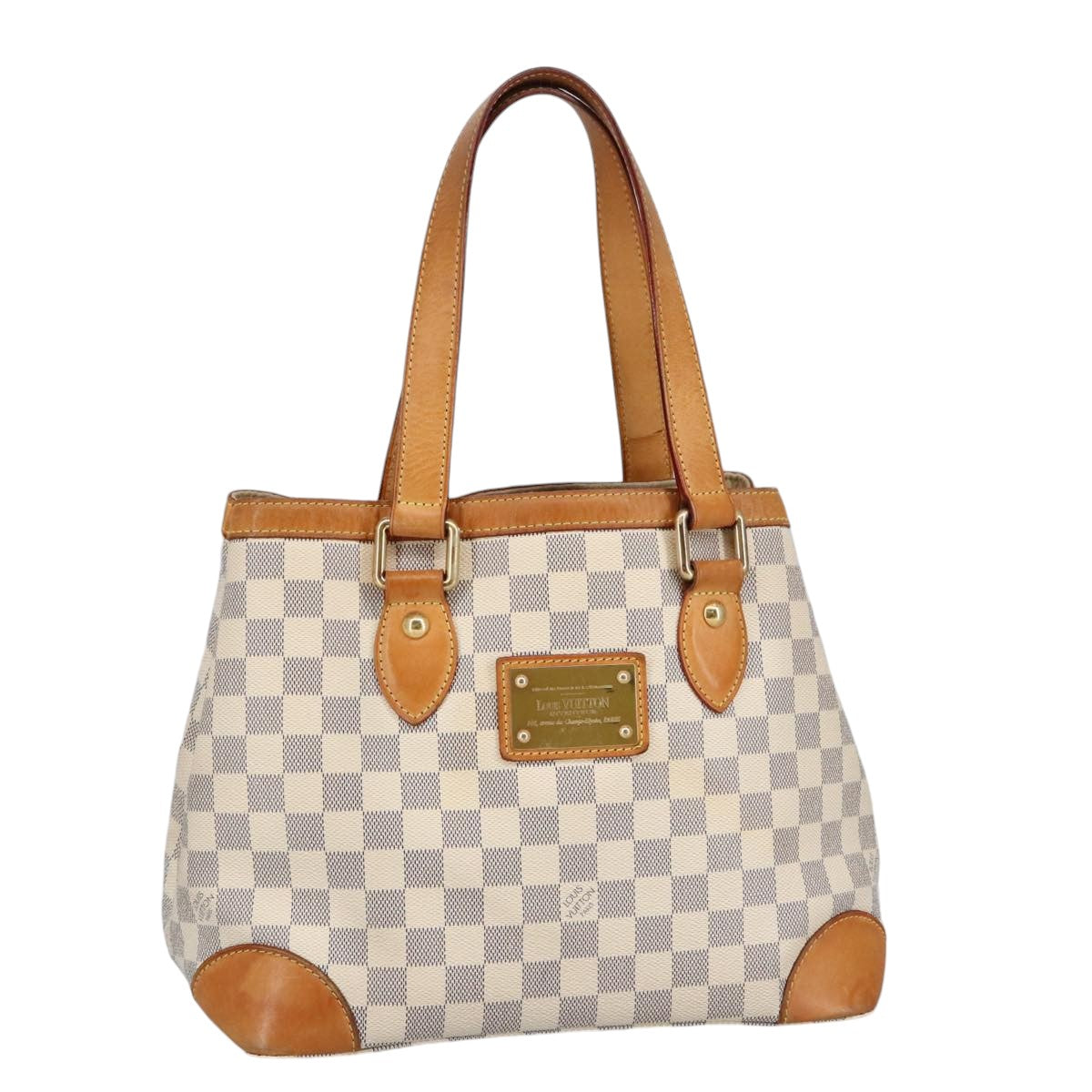 LOUIS VUITTON Damier Azur Hampstead PM Tote Bag N51207 LV Auth bs19888