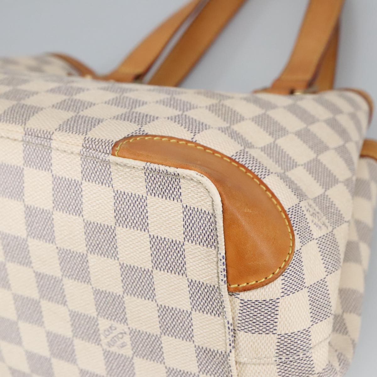 LOUIS VUITTON Damier Azur Hampstead PM Tote Bag N51207 LV Auth bs19888