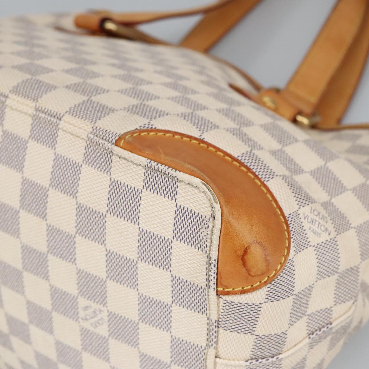 LOUIS VUITTON Damier Azur Hampstead PM Tote Bag N51207 LV Auth bs19888