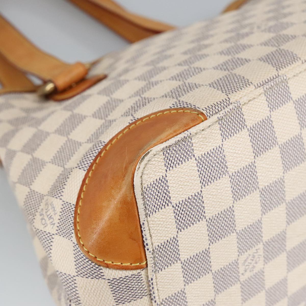 LOUIS VUITTON Damier Azur Hampstead PM Tote Bag N51207 LV Auth bs19888