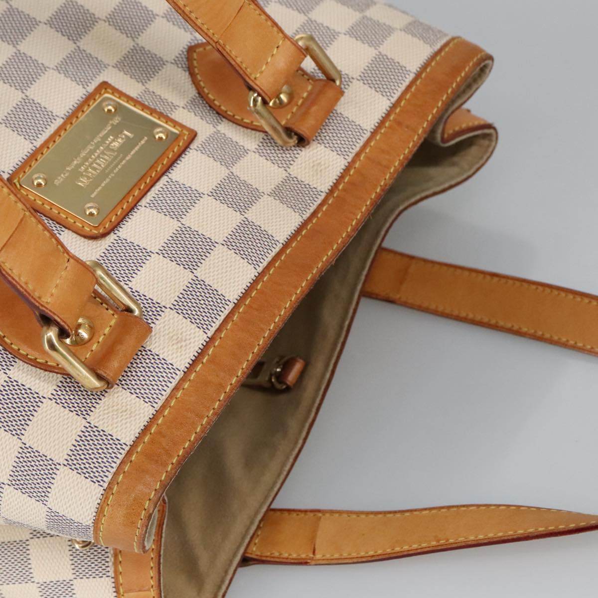 LOUIS VUITTON Damier Azur Hampstead PM Tote Bag N51207 LV Auth bs19888