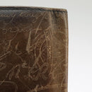 Berluti Calligraphy Long Wallet Leather Brown Auth bs19899-8