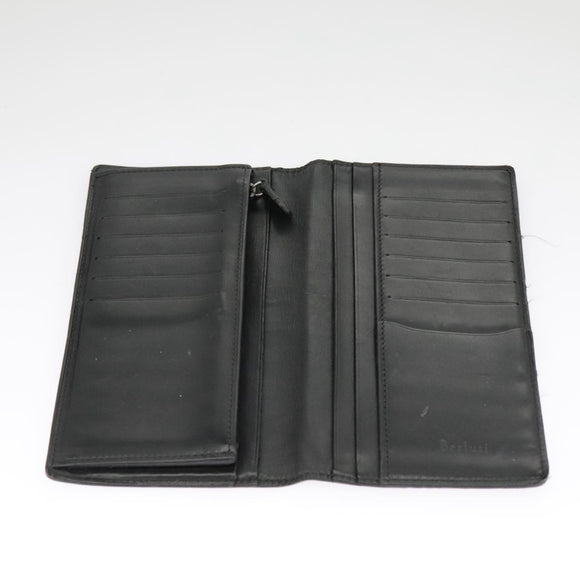 Berluti Calligraphy Long Wallet Leather Brown Auth bs19899