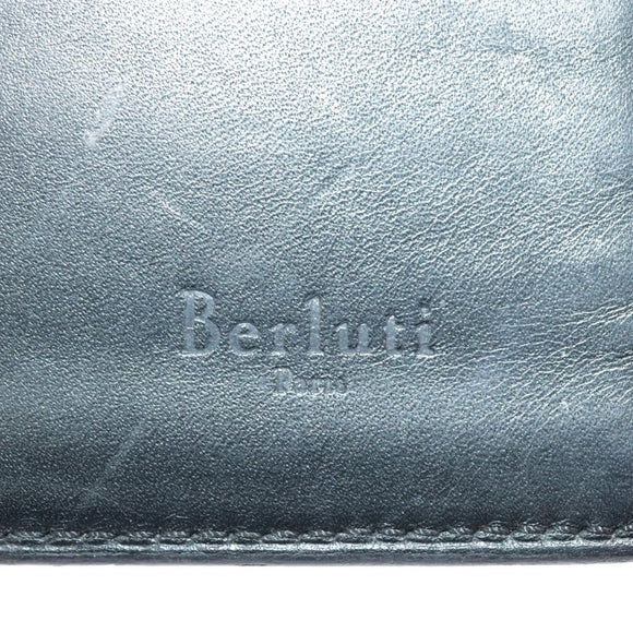 Berluti Calligraphy Long Wallet Leather Brown Auth bs19899