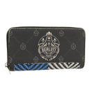 Berluti Long Wallet Leather Black Blue white Auth bs19900-1